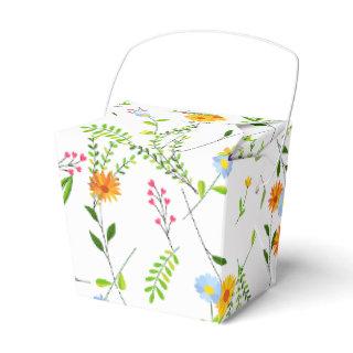 Spring Summer Wild flowers Favor Boxes