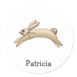 Spring Things · Brown Bunny Classic Round Sticker
