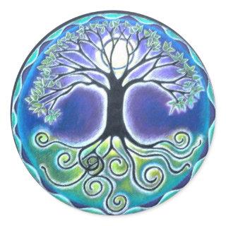 Spring time Full Moon Tree of Life Mandala Sticker