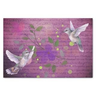 Spring time Hummingbird decoupage  Tissue Paper