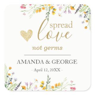 Spring Wedding Hand Sanitizer labels Wildflowers