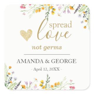 Spring Wedding Hand Sanitizer labels Wildflowers