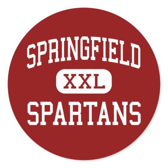 Springfield - Spartans - High School - Akron Ohio Classic Round Sticker
