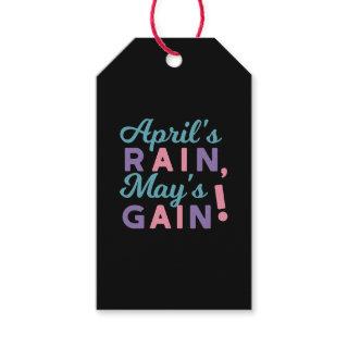 Spring's Promise - 'April's Rain, May's Gain!' Gift Tags