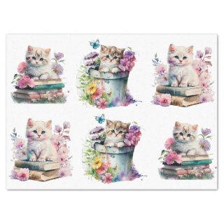 Springtime Kittens Decouapge Tissue Paper