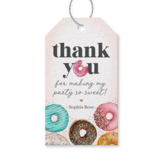 Sprinkled Donut Baby Shower Birthday Party Favor Gift Tags