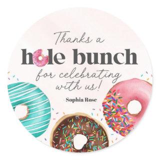 Sprinkled Donut Favor Sticker Party