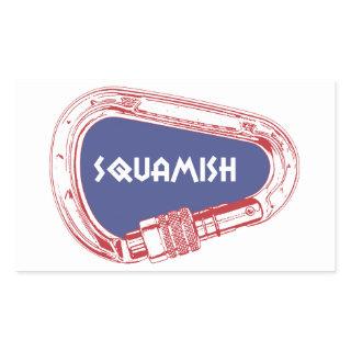 Squamish Climbing Carabiner Rectangular Sticker