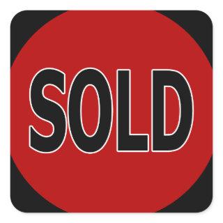 Square Sold Stickers