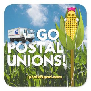 Square Stickers (6/pg) - Go Postal Unions!