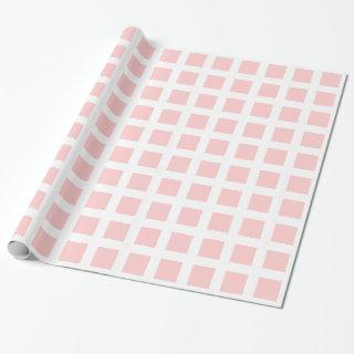 Squares - Faded Pink on White
