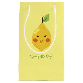 Squeeze the Day Punny Lemon  Small Gift Bag