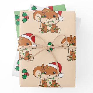 Squirrel Christmas Winter Animals Holiday Squirrel  Sheets