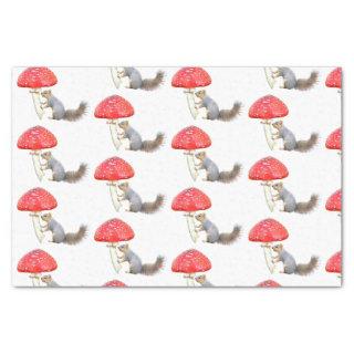 Squirrel Red Mushroom Tissue Paper