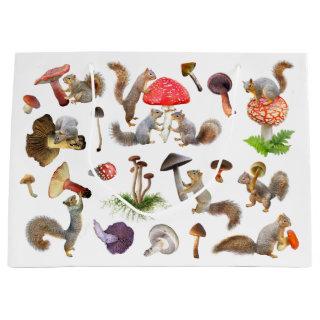 Squirrels with Mushrooms Gift Bag