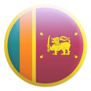 Sri Lanka Flag Classic Round Sticker