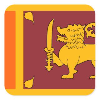 Sri Lanka Flag Square Sticker
