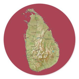 Sri Lanka Map Sticker