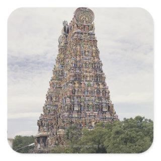 Sri Meenakshi Amman Temple, Madurai, Tamil Nadu, Square Sticker