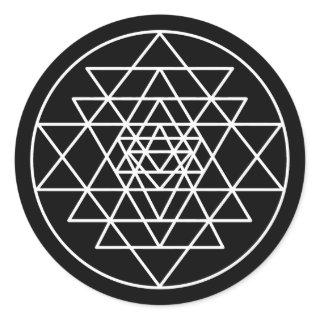 Sri Yantra Classic Round Sticker