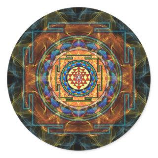 Sri Yantra - Sacred Geometry Classic Round Sticker