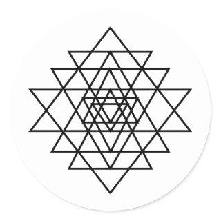 Sri Yantra Symbol - Classic Round Sticker
