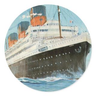 ss Paris - The French Line Classic Round Sticker