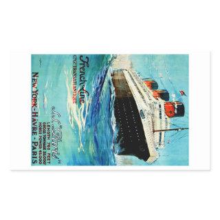 ss Paris - The French Line Rectangular Sticker