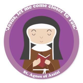 St. Agnes of Assisi Classic Round Sticker