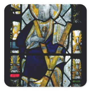 St. Andrew with Saltire Cross, British Square Sticker