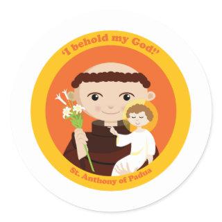 St. Anthony of Padua Classic Round Sticker