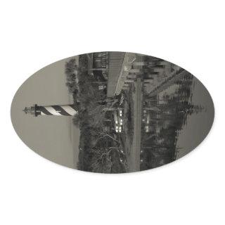 St. Augustine Lighthouse Early Morning Oval Sticker
