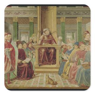 St. Augustine Reading Rhetoric Square Sticker