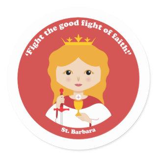St. Barbara Classic Round Sticker