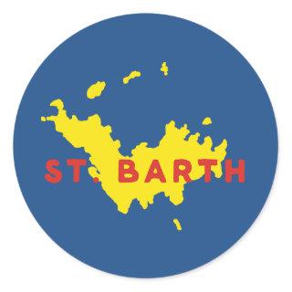 St. Barth Silhouette Classic Round Sticker