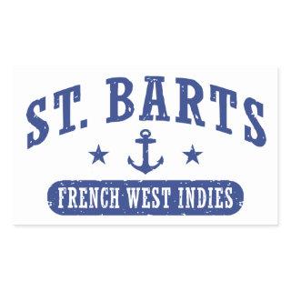 St. Barts French West Indies Rectangular Sticker