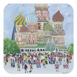 St. Basil's Cathedral Red Square 1995 Square Sticker