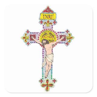 St.Benedict Crucifix Square Sticker