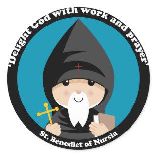 St Benedict of Nursia Classic Round Sticker