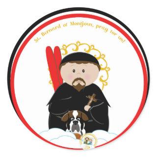 St. Bernard of Montjoux Classic Round Sticker