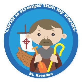 St. Brendan Classic Round Sticker