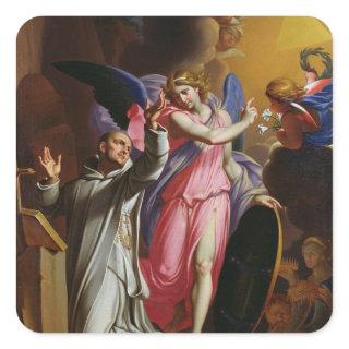 St. Bruno at Prayer, 1671 Square Sticker