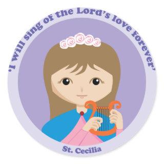 St. Cecilia Classic Round Sticker