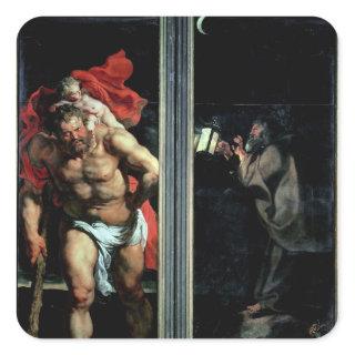St. Christopher and the Hermit Square Sticker