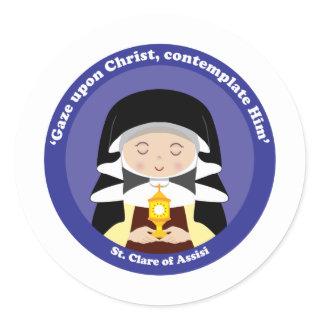 St. Clare of Assisi Classic Round Sticker