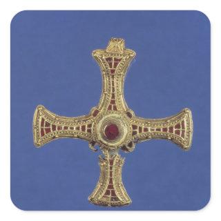 St. Cuthbert's Cross Square Sticker