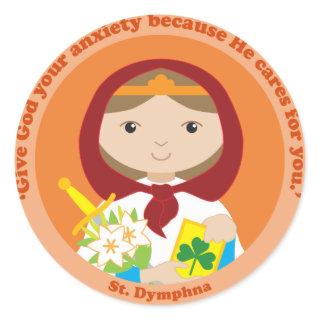 St. Dymphna Classic Round Sticker