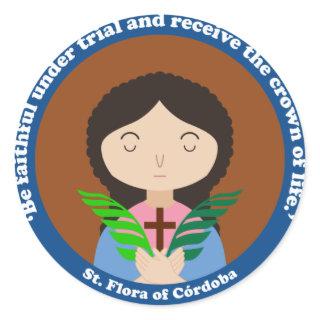St. Flora of Córdoba Classic Round Sticker