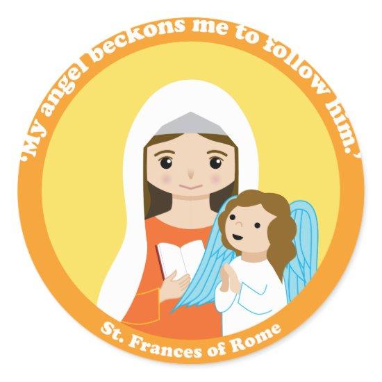 St. Frances of Rome Classic Round Sticker