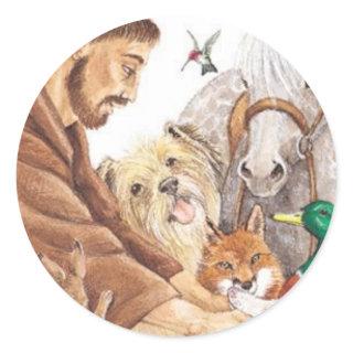 St. Francis & Animals, hat, pin, keychain, pet tag